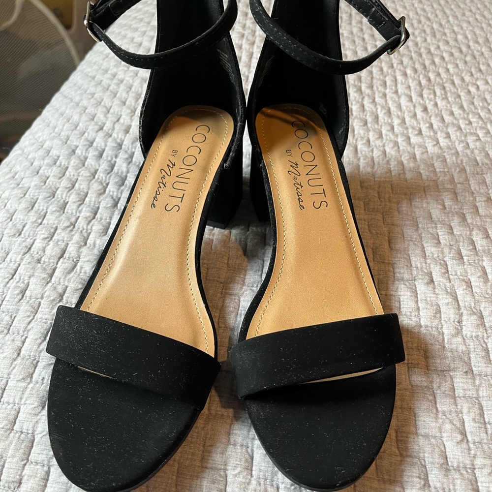 Black block heels